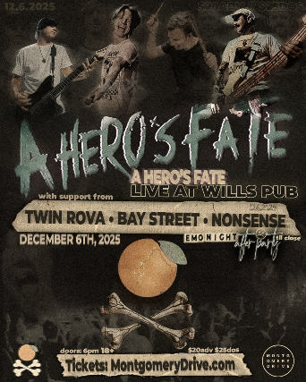 image of A Hero’s Fate at Will’s Pub with Special Guests Twin Rova, Bay Street, and Nonsense image of A Hero’s Fate at Will’s Pub with Special Guests Twin Rova, Bay Street, and Nonsense
