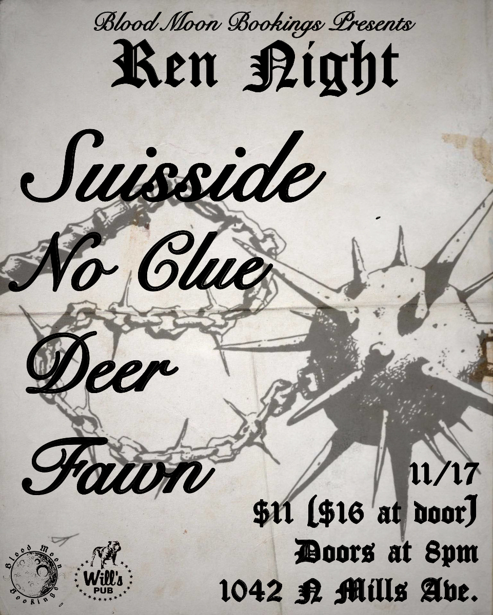 Ren Night with Special Guest, No Clue, Deer, and Fawn