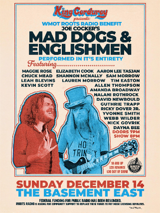 King Corduroy Presents: WMOT Roots Radio Benefit feat. Maggie Rose, Elizabeth Cook, Aaron Lee Tasjan, Chuck Mead, Shannon McNally, Sam Morrow, Leah Blevins, Tim Easton, Kevin Scott and more! at The Basement East – Nashville, TN