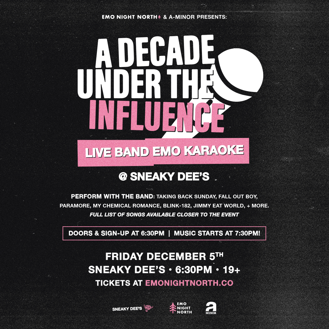 A Decade Under The Influence: Live Band Emo Karaoke at Sneaky Dee's - Toronto