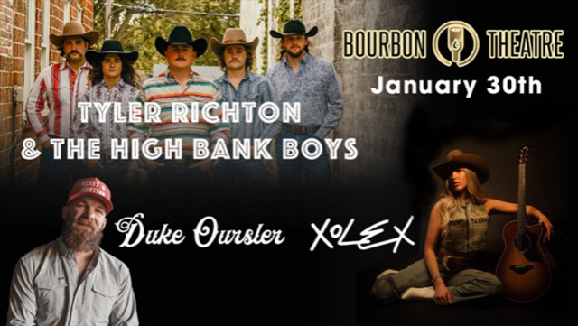 Image of Tyler Richton & The High Bank Boys, XOLEX, Duke Oursler Image of Tyler Richton & The High Bank Boys, XOLEX, Duke Oursler