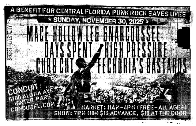 Benefit Show for Punk Rock Saves Lives