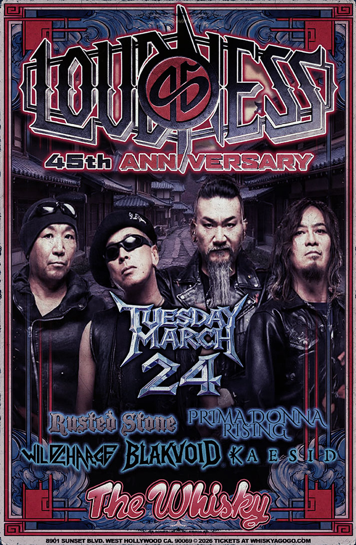 LOUDNESS, Rusted Stone, Prima Donna Rising, Wild Charge, Blakvoid, Kaesid