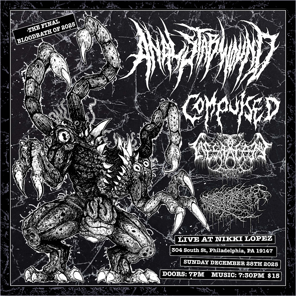 Anal Stabwound, Compulsed, Disarticulate , Caesarean