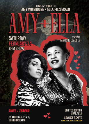 Amy + Ella – A Live Jazz Tribute to Amy Winehouse and Ella Fitzgerald at Vinyl + Thread – Brooklyn, NY