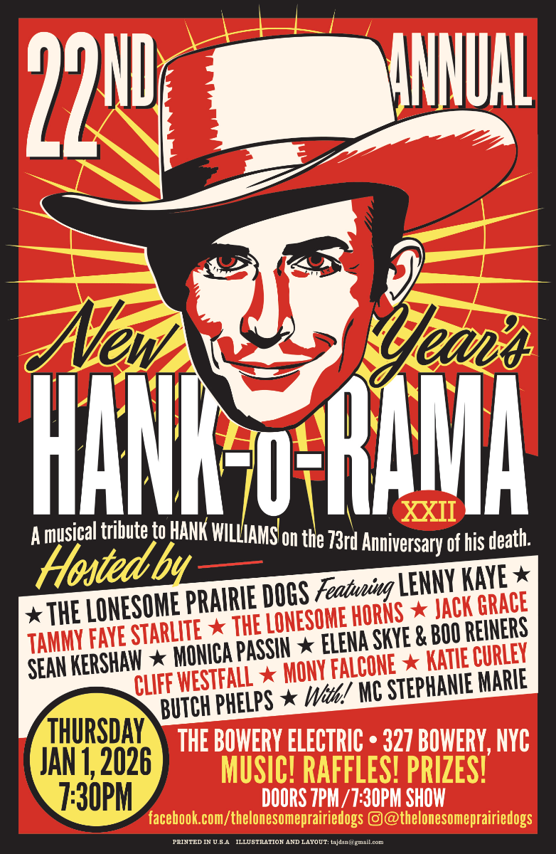 New Year's Hank-O-Rama with The Lonesome Prairie Dogs and Butch Phelps