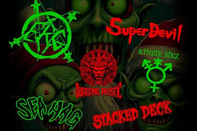 image of EKG, Super Devil, Supreme Mystic, Kinzie Sikz, Sea Hag, Stacked Deck image of EKG, Super Devil, Supreme Mystic, Kinzie Sikz, Sea Hag, Stacked Deck