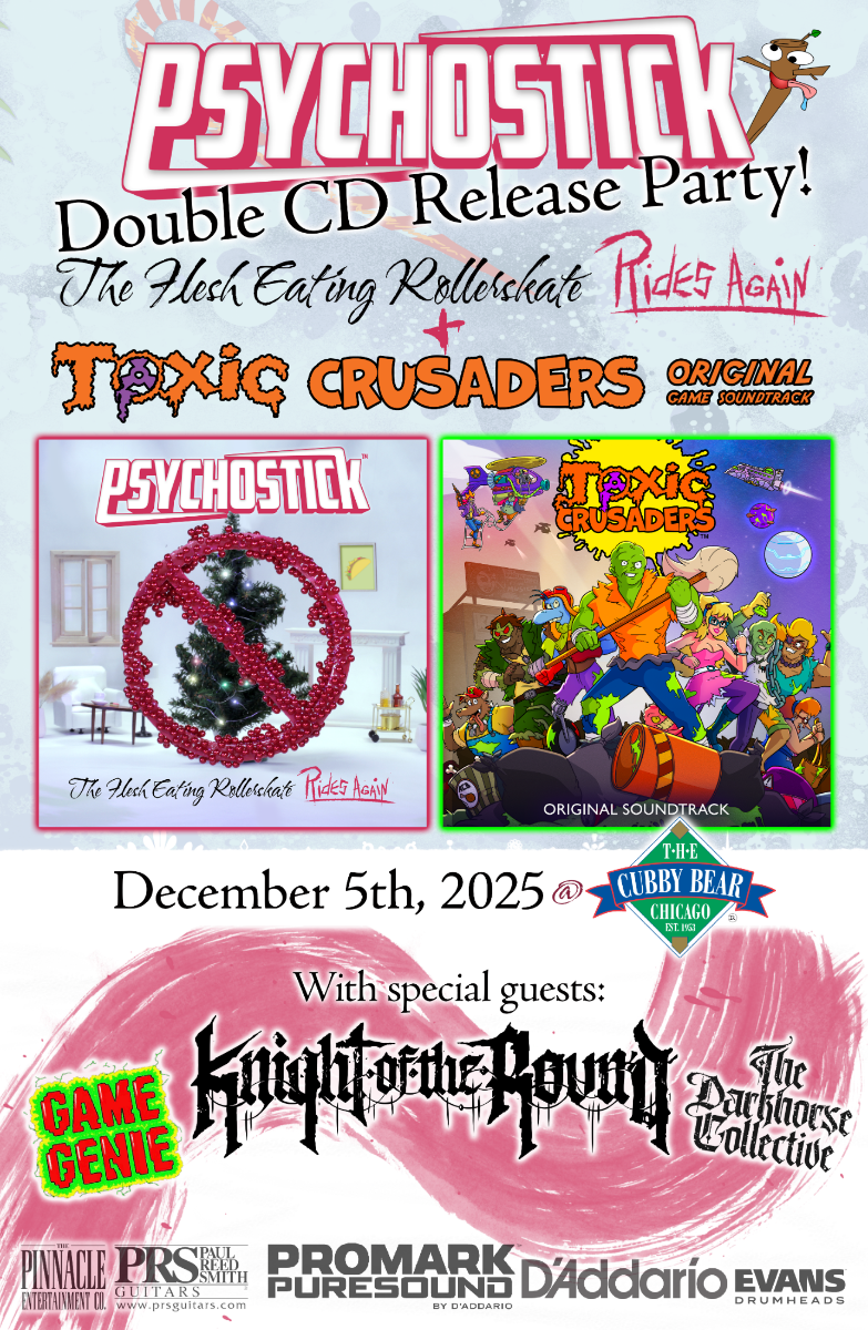Psychostick CD Release Party w/ Knight Of The Round, Game Genie, The Darkhorse Collective
