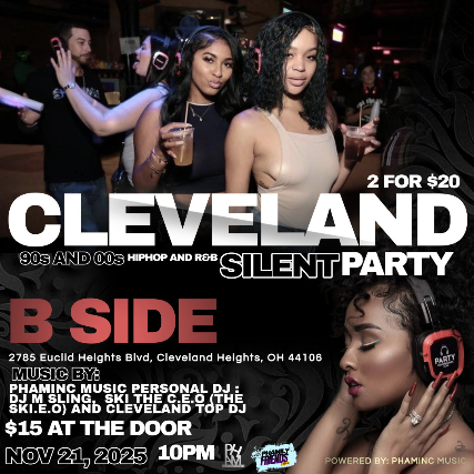 Cleveland Silent Party at B Side Lounge – Cleveland Heights, OH