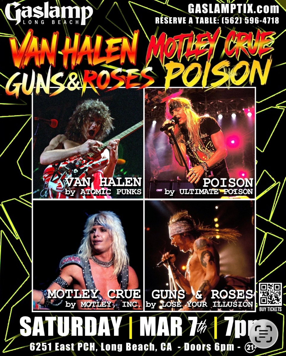 VAN HALEN + POISON + GUNS 'N ROSES Tributes -- GAZZARRI'S NIGHT! -- With THE ATOMIC PUNKS + ULTIMATE POISON + LOSE YOUR ILLUSION