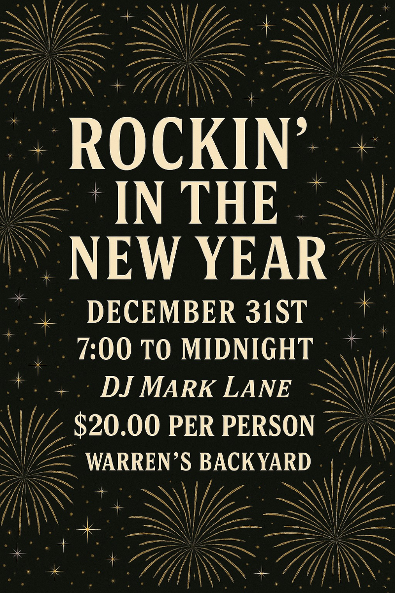 New Years Eve Party at Warren's Backyard