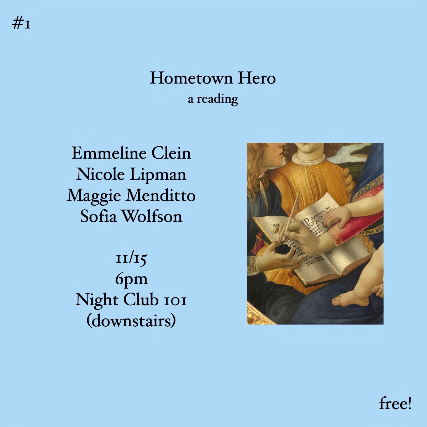Hometown Hero (a reading) at Night Club 101 – New York, NY