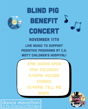 DMUM Benefit Concert, CULDESAC, SQUARE CHANGE, and TELL ME WHEN