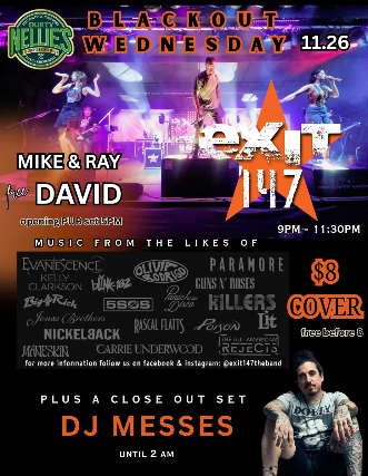 BLACKOUT WEDNESDAY ft EXIT 147, DJ MESSES, Mike & Ray David