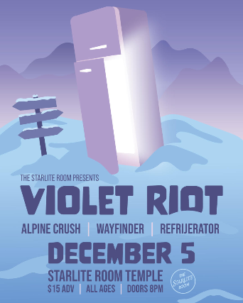 Violet Riot w/ Alpine Crush, Wayfinder, and Refrigerator at The Starlite Room – Edmonton, Canada