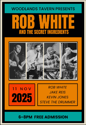 Happy Hour w/ Rob White and The Secret Ingredients at Woodlands Tavern