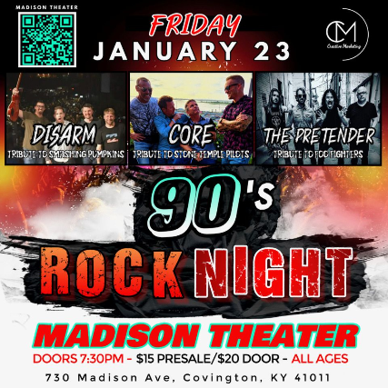 90’s Rock Night at Madison Theater (730) – Covington, KY