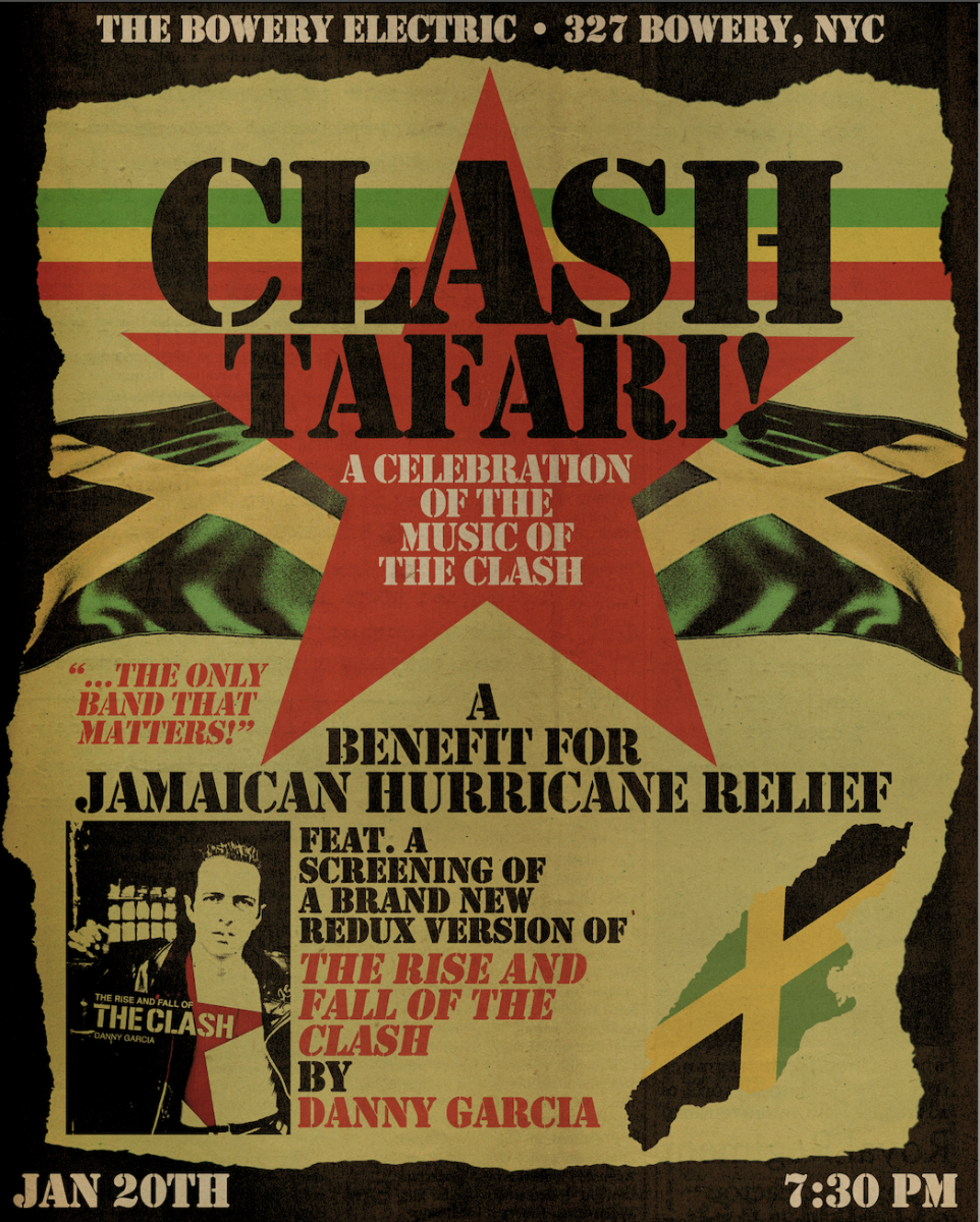 A Celebration of The Clash/Jamaican Hurricane Relief Benefit w/a screening of "The Rise and Fall of The Clash" film