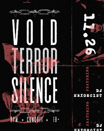Void. Terror. Silence: A Free Night of Goth and Industrial Music