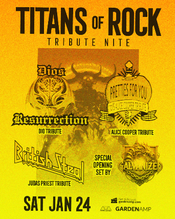 Image of Dio, Alice Cooper, Judas Priest Tributes + Galvanized - Titans Of Rock Tribute Nite Image of Dio, Alice Cooper, Judas Priest Tributes + Galvanized - Titans Of Rock Tribute Nite