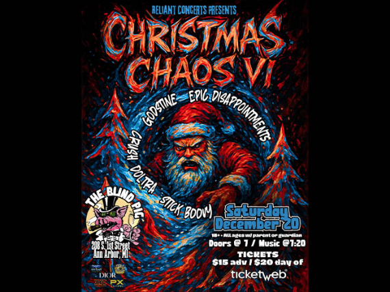 Christmas Chaos VI, Epic Disappointments, Godstine, Crush Doltra, Stick Boom