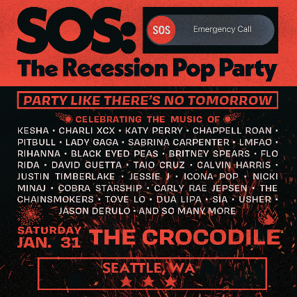 SOS: THE RECESSION POP PARTY at The Crocodile – Seattle, WA