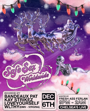 Image of Safe $ex Worldwide with Bandeaux Pat, Kay Strikez, LOVEYOURSELF & Wilthy Image of Safe $ex Worldwide with Bandeaux Pat, Kay Strikez, LOVEYOURSELF & Wilthy