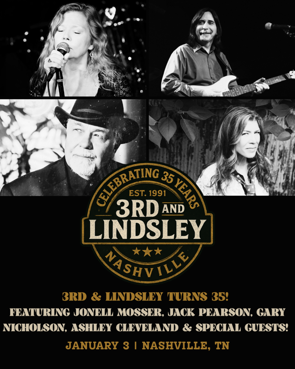 3rd & Lindsley turns 35 featuring Jonell Mosser, Jack Pearson, Gary Nicholson & special guests!
