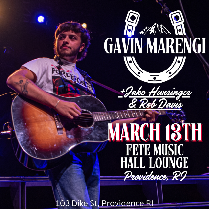 Gavin Marengi at Fete Music Hall – Providence, RI