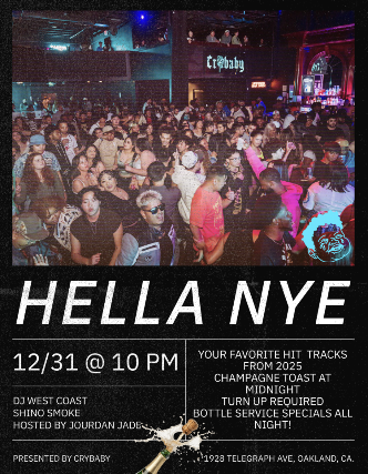 Image of HELLA NYE w/ DJ West Coast + Shino Smoke - Hosted by Jourdan Jade Image of HELLA NYE w/ DJ West Coast + Shino Smoke - Hosted by Jourdan Jade