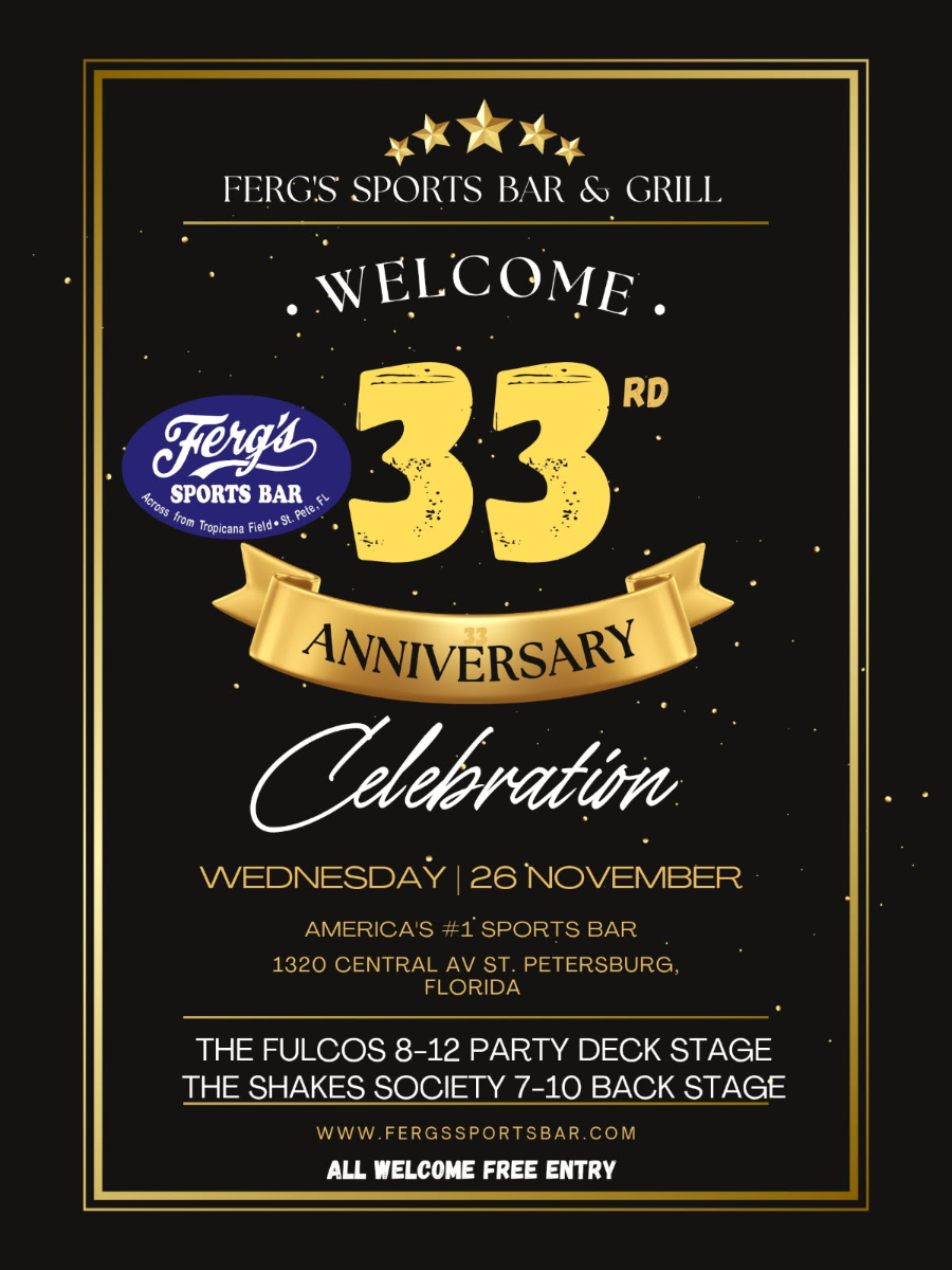 Ferg's “World Famous” Sports Bar "Big 33" Anniversary Party with The Shakes Society and The Fulcos (Free Show!!!)