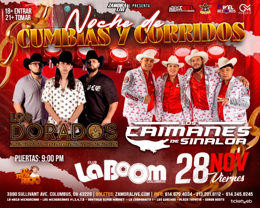 Los Dorados Y Los Caimanes de Sinaloa en Columbus