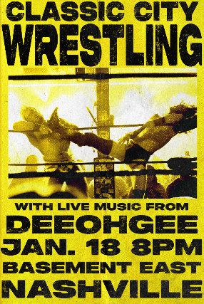 image of Classic City Wrestling with live music from DeeOhGee image of Classic City Wrestling with live music from DeeOhGee