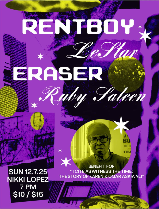 Rentboy, Lester, Eraser, Ruby Sateen