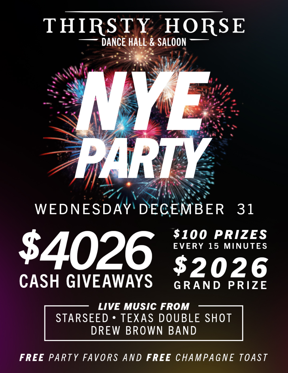 New Year's Eve at Thirsty Horse Saloon!