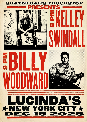 Kelley Swindall, Billy Woodward & the Senders at Lucinda’s – New York, NY