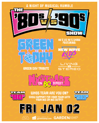 80s vs 90s Musical Rumble Night + Green Day tribute at Garden Amphitheatre – Garden Grove, CA