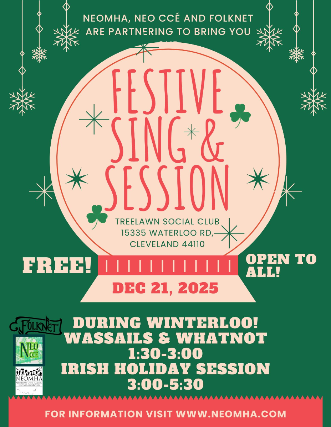 NEOHMA Festive Sing & Session at Treelawn Social Club – Cleveland, OH