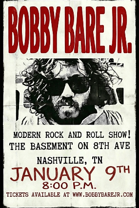 RESCHEDULED! Bobby Bare Jr. at The Basement – Nashville, TN