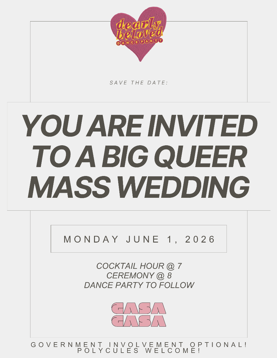 Dearly Beloved Mass Wedding + Dance Party