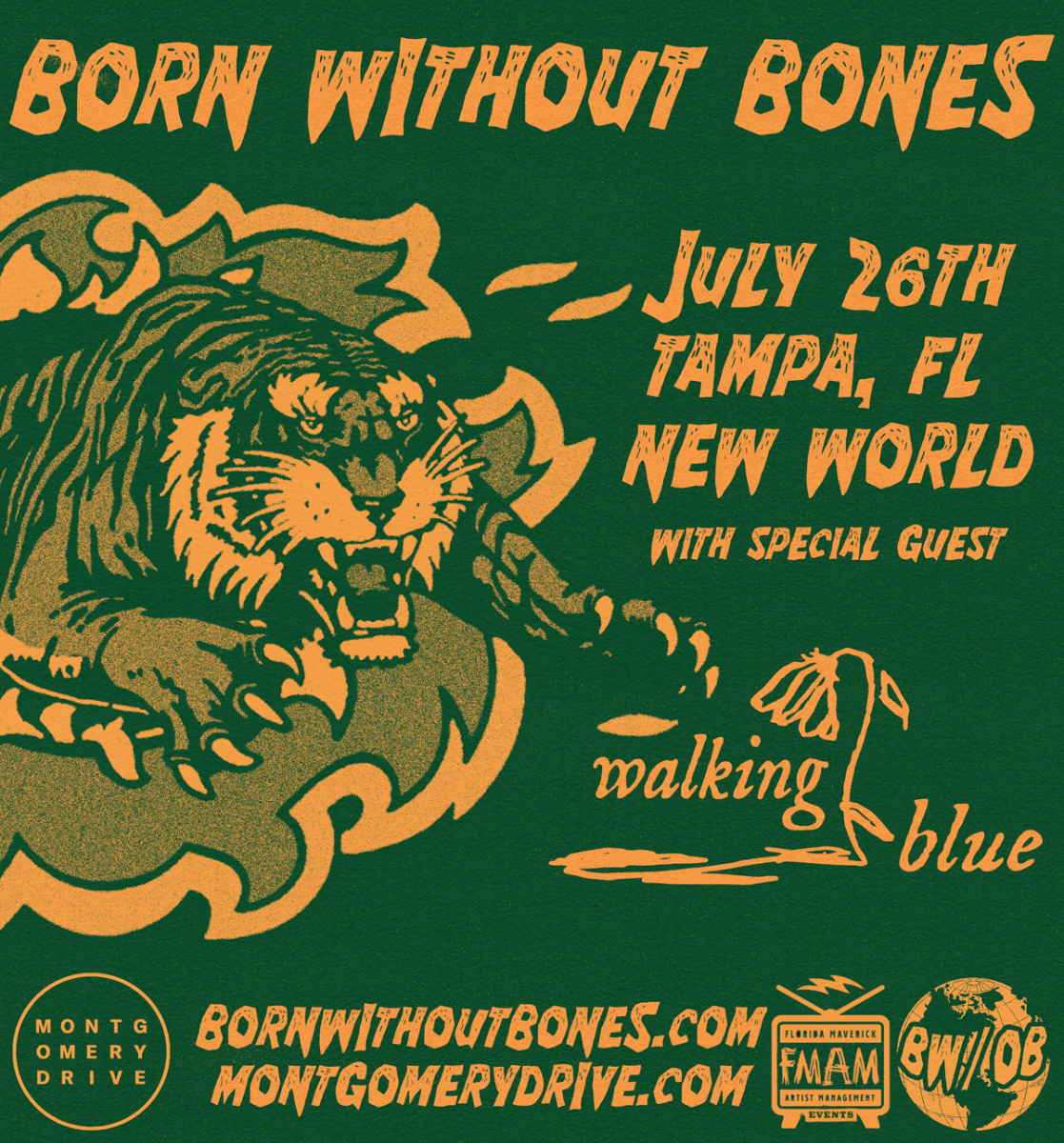 Born Without Bones with Special Guest Walking Blue