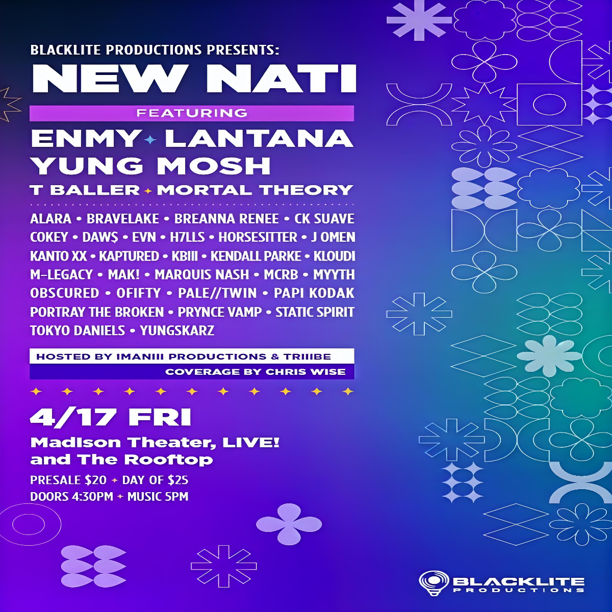 New Nati featuring ENMY, Lantana, Yung Mosh, T Baller & Mortal Theory