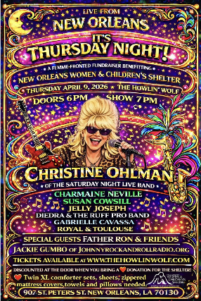 A Femme-Fronted Fundraiser w/ Christine Ohlman, Charmaine Neville, Susan Cowsill, Jelly Joseph & More! at The Porch at The Howlin Wolf