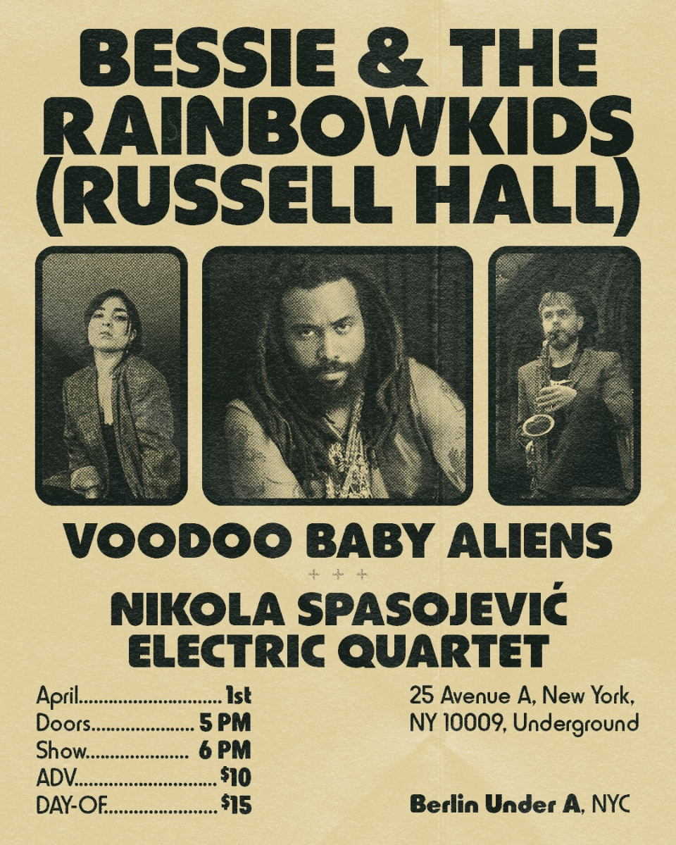 Bessie & The Rainbowkids (Russell Hall) | Voodoo Baby Aliens | Nikola Spasojevic Electric Quartet