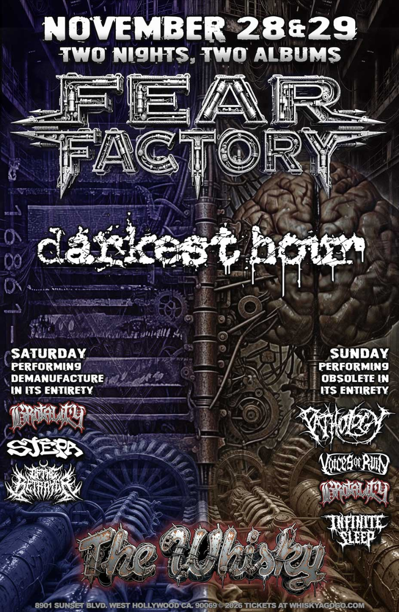 Fear Factory Performing Obsolete in its entirety Darkest Hour, Pathology, Voices of Ruin