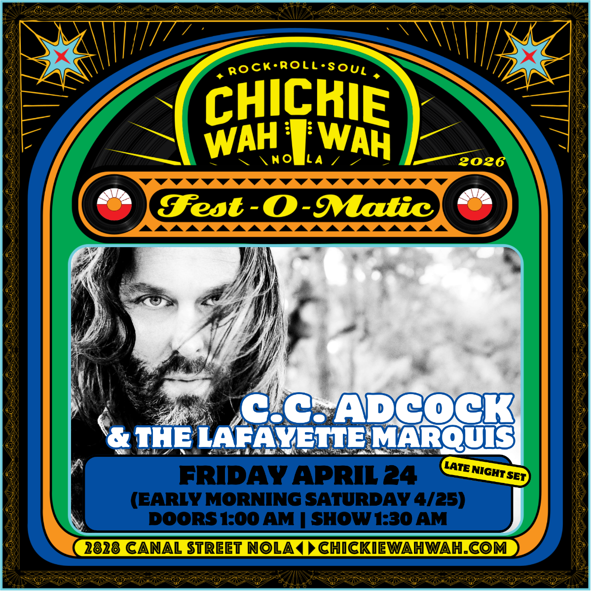 C.C. Adcock and The Lafayette Marquis (Late Friday / Early Morning Saturday Show)