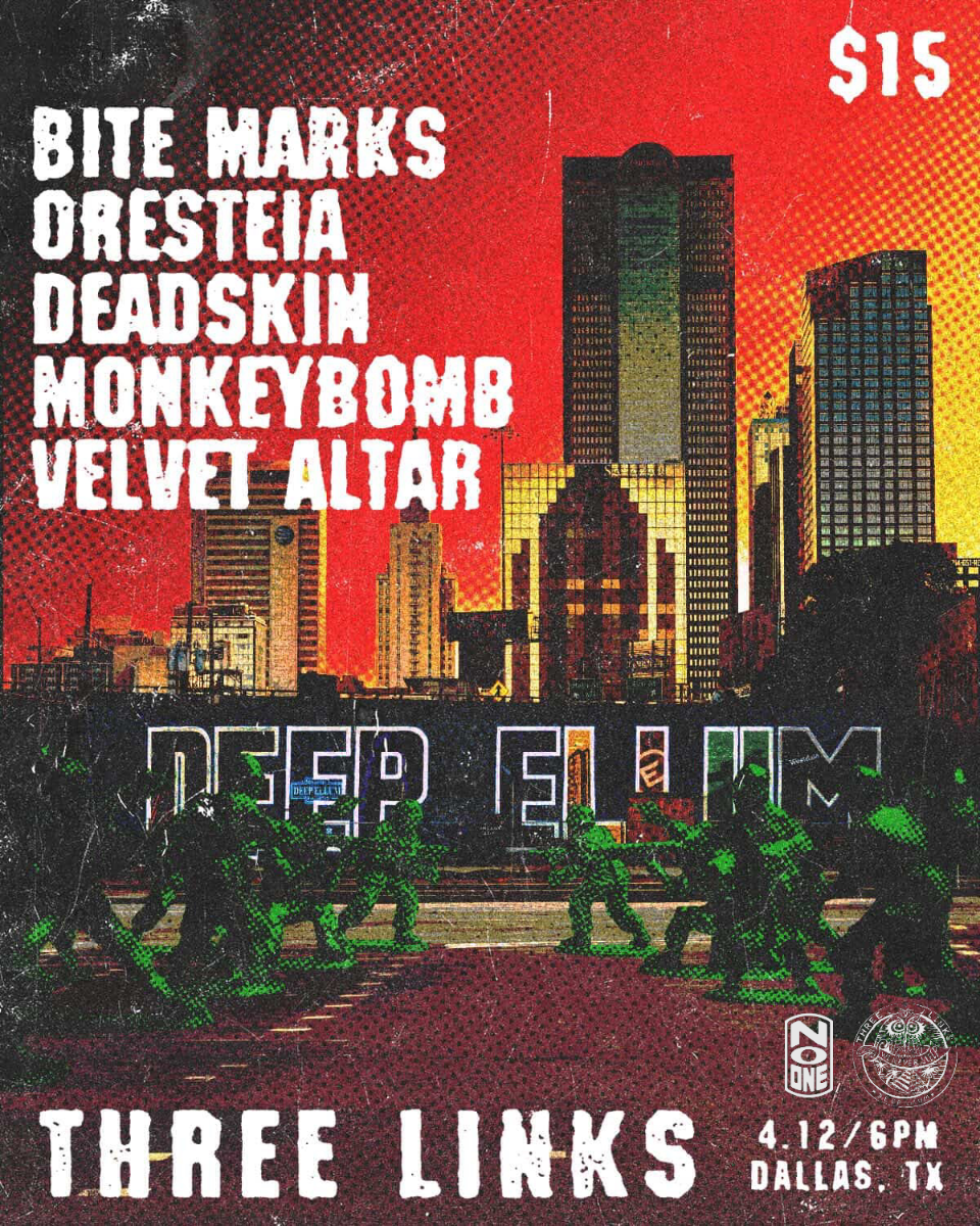 Bite Marks, Oresteia, Tesoro, Monkeybomb, Velvet Altar
