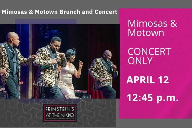 Motown Concert at Feinstein’s: Show 1:00pm / Doors 12:35pm