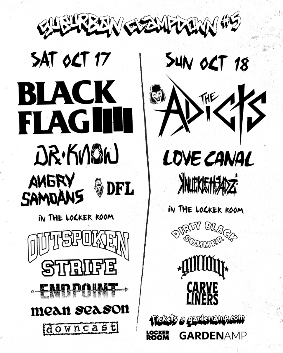 TWO DAY TICKET Suburban Clampdown 5 The Adicts Black Flag