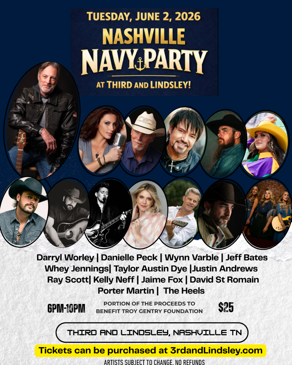 Nashville Navy Party 2026 featuring Darryl Worley , Danielle Peck , Wynn Varble , Jeff Bates , Justin Andrews , Kelly Neff , Jaime Fox , Dav...